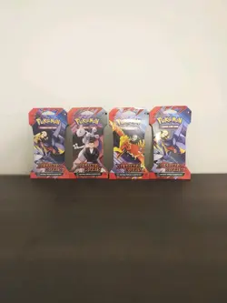 Pokemon TCG Destined Rivals Sleeved Booster Pack BUNDLE SET (4 PACKS) NEW SEALED - Image 1