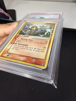 2005 POKEMON EX UNSEEN FORCES GOLD STAR #113 ENTEI-HOLO PSA 4 - Image 4
