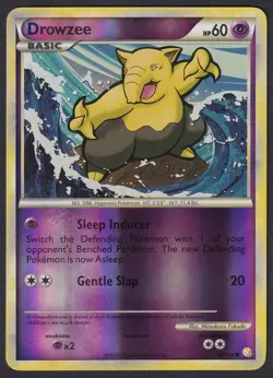 Pokemon Drowzee 62/123 Reverse Holo HeartGold SoulSilver - Image 1