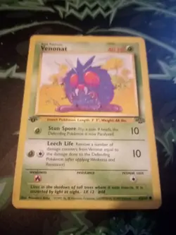Pokemon TCG Venonat Jungle 63/64 Regular 1st Edition Common - Image 1