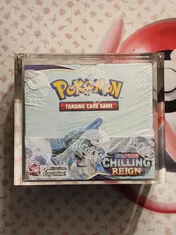 Chilling Reign Booster Box W/ Acrylic - Factory Sealed - Pokemon TCG SWSH 820650818462 - Image 1