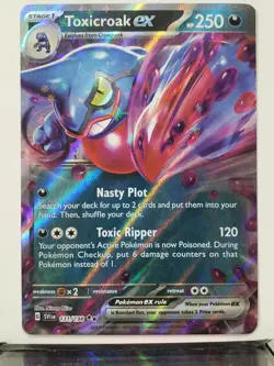 EX HOLO Toxicroak EX 131/198 - Double Rare Scarlet Violet Pokemon Card - Image 1