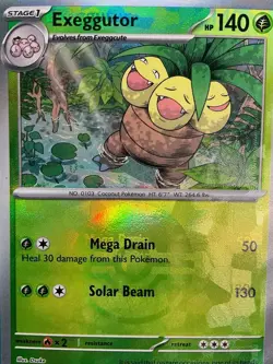 ✨CRAZY Texture Shift ERROR Pokemon Card Exeggutor Pokeball Prismatic Evolutions✨ - Image 1