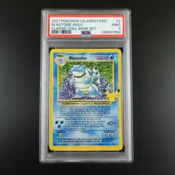 PSA 9 Blastoise 2/102 Pokemon Celebrations Classic Collection Holo Graded Card - Image 1