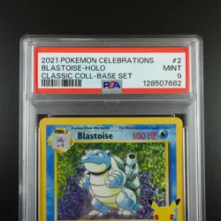 PSA 9 Blastoise 2/102 Pokemon Celebrations Classic Collection Holo Graded Card - Image 2