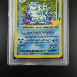 PSA 9 Blastoise 2/102 Pokemon Celebrations Classic Collection Holo Graded Card - Image 3