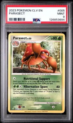 2023 Pokemon PARASECT #005 Holo Trading Card Game Classic (English) PSA 9 Mint - Image 1