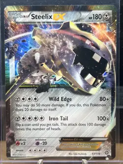 Steelix EX 67/114 Steam Siege NM Ultra Rare Pokemon Card - Image 1