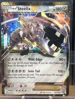 Steelix EX 67/114 Steam Siege NM Ultra Rare Pokemon Card - Image 3