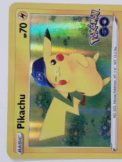 HOLO Pikachu 028/078 NM / M - RARE Pokemon GO TCG Card - Narumi Sato Art - Image 3