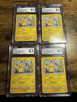 CGC Pokemon TCG Pikachu SM162 Sm Black Star Team Up Promo Holo Lot #7 - Image 1