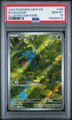 PSA 10 Bulbasaur Illustration Rare #166 2023 Pokemon SV 151 - Image 1