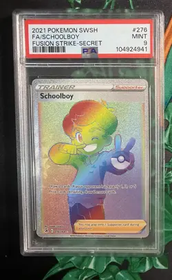 2021 Pokemon Fusion Strike Schoolboy Full Art/Secret Rare 276/264 PSA 9 - Image 1