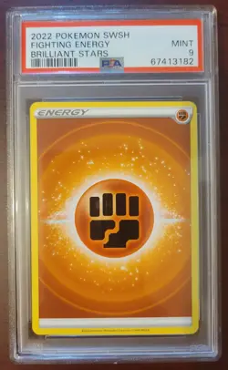 PSA 9 MINT POKEMON 2022 Sword & Shield Brilliant Stars Fighting Energy - Image 1