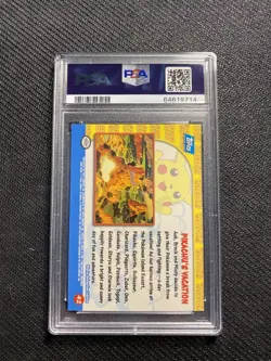 Pokemon Topps 1999 Movie Edition Pikachu Vacation Rainbow Foil PSA 7 Squirtle - Image 2