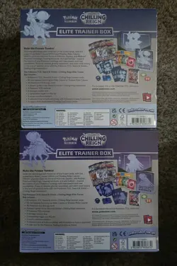 Pokemon Chilling Reign Elite Trainer Boxes Both Artworks Set Of 2 Sealed ETBs 820650808630 - Image 2