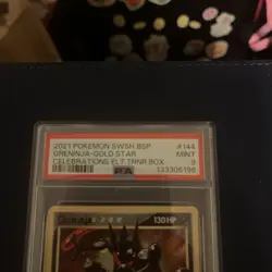 2021 POKEMON SWSH BLACK STAR PROMO #144 GRENINJA-GOLD STAR PSA 9 - Image 2