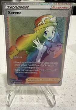 Pokemon Serena Trainer Secret Rare 207/195 Silver Tempest Full Art Holo - Image 1