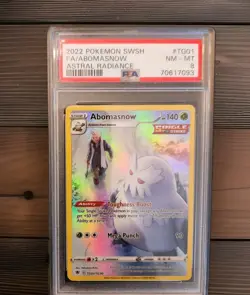 2022 Pokemon - Abomasnow TG01/TG30 Swsh10: Astral Radiance - Full Art - PSA 8 - Image 1