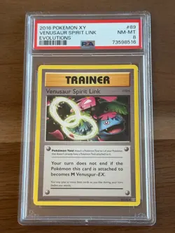 2016 Pokemon XY Evolutions #89 Venusaur Spirit Link - PSA 8 - Image 1