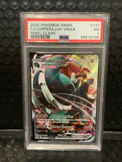 FA/Copperajah VMAX Pokemon Sword and Shield Rebel Clash 137/192 PSA 7 - Image 1