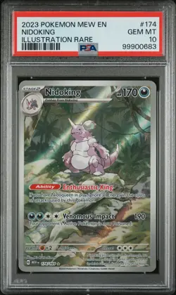 2023 POKEMON MEW EN-151 ILLUSTRATION RARE #174 NIDOKING PSA 10 - Image 1