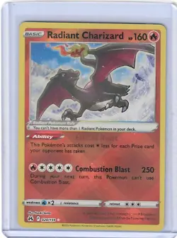 Pokemon TCG Radiant Charizard 020/159 Crown Zenith Holo Radiant Rare NM - Image 1