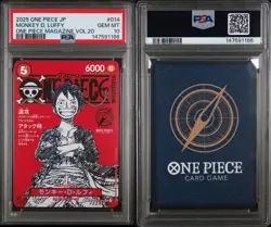2025 ONE PIECE JPN PROMOS ONE PIECE MAGAZINE VOL.20 #014 MONKEY D. LUFFY PSA 10 - Image 3