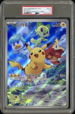 JUMBO PIKACHU 2024 POKEMON KOREAN SV-P PROMO | SPECIAL CARD SET (PSA VG 3) - Image 1
