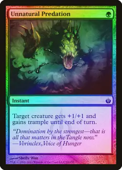 Unnatural Predation FOIL Mirrodin Besieged NM Green Common MAGIC CARD ABUGames - Image 1