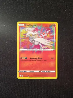 Reshiram 017/072 Rare Holofoil Pokemon card from the Shining Fates expansion set - Image 1