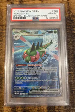 Yanmega EX 228/182 Destined Rivals Pokemon TCG Card SIR PSA 10 - Image 1