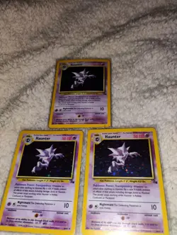 Pokemon Haunter Holo Rare Card #06/62 Fossil TCG LP Condition Lot Of 3 - Image 3