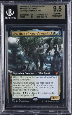 2020 MTG THEROS BEYOND DEATH #343 URO, TITAN OF NATURE'S WRATH M G/B BGS 9.5 - Image 1