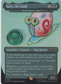 MTG Gary the Snail Foil Toxrill the Corrosive 1929 Secret Lair SpongeBob Legends - Image 1