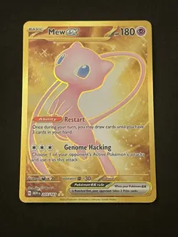 Mew ex 205/165 Scarlet & Violet 151 Full Art Secret Rare Holo Pokemon Card NM - Image 4