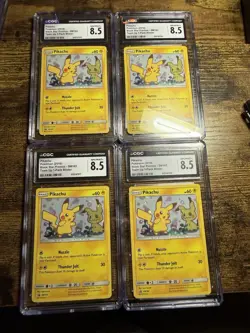 CGC Pokemon TCG Pikachu SM162 Sm Black Star Team Up Promo Holo Lot #4 - Image 1