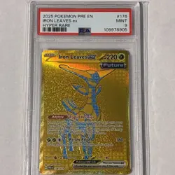 PSA 9 MINT Iron Leaves EX Prismatic Evolution Hyper Rare 2025 Pokemon 176/131 - Image 1