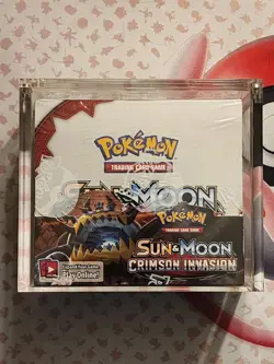Pokemon Sun & Moon Crimson Invasion Booster Box w/ Acrylic!!! 820650812491 - Image 1