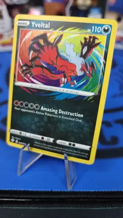 Yveltal AMAZING RARE HOLO 046/072 Shining Fates Pokemon TCG Near Mint - Image 3