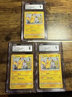 CGC Pokemon TCG Pikachu SM162 Sm Black Star Team Up Promo Holo Lot #9 - Image 1