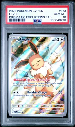 2025 POKEMON SVP EN-SV BLACK STAR PROMO #173 EEVEE PSA 10 - Image 1
