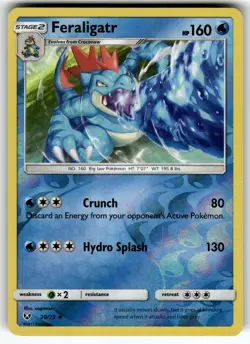 Feraligatr 20/73 Shining Legends LP Pokemon Card TCG - Image 1