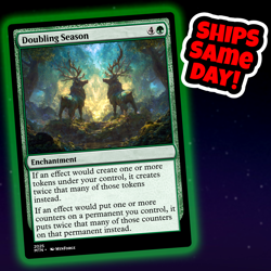 Doubling Season - Custom Art Magic: The Gathering Playtest Card - Commander EDH - Image 1