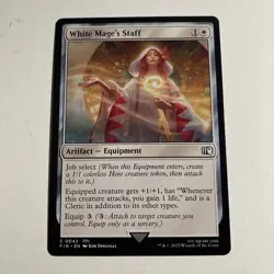 White Mage's Staff Non-Foil Common [NM] - MTG FIN - Image 1
