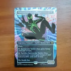 MTG Spectacular Spider-Man (0238) (Borderless) Textured Foil Marvel's Spider-Man - Image 1