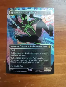 MTG Spectacular Spider-Man (0238) (Borderless) Textured Foil Marvel's Spider-Man - Image 3