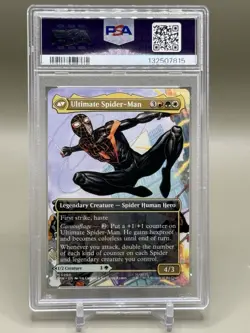 2025 MTG Marvel Miles Morales Ultimate Spider-Man Scene Borderless PSA 10 Gem - Image 2