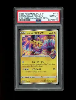 Pokemon PSA 10 GEM MINT 2020 Kanazawa's Pikachu Japanese Center Card 144/S-P - Image 1