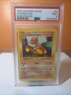 1999 Pokemon Game Charmeleon Shadowless #24 PSA MINT 9 - Image 1